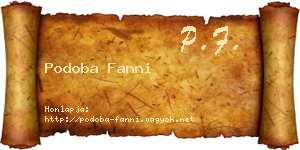 Podoba Fanni névjegykártya